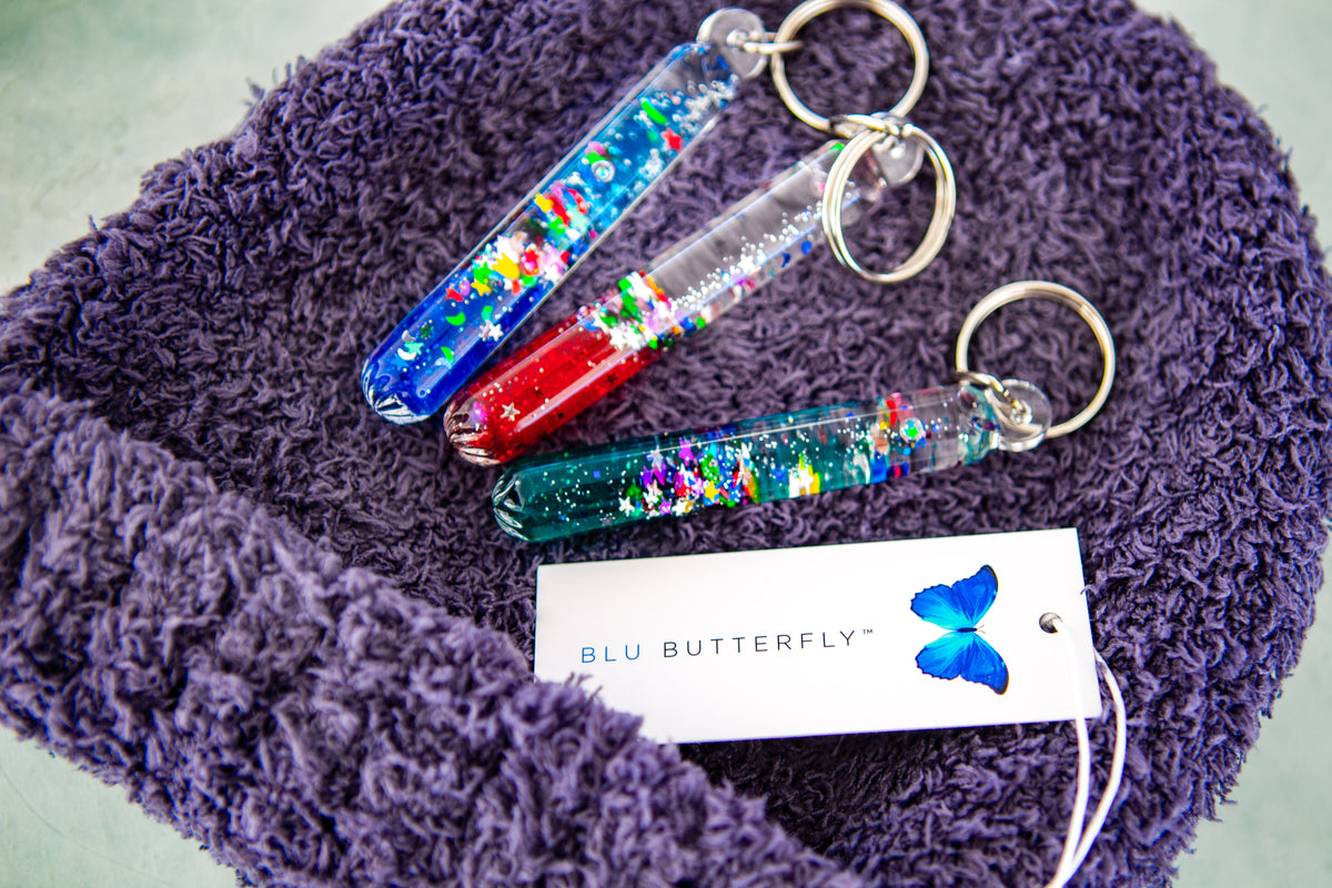 Mini Keychain Glitter Wand